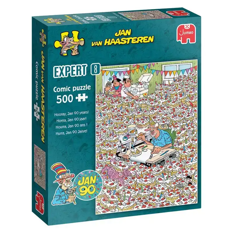 Legpuzzel Jan van Haasteren - Expert 8: Hoera, Jan 90 jaar!