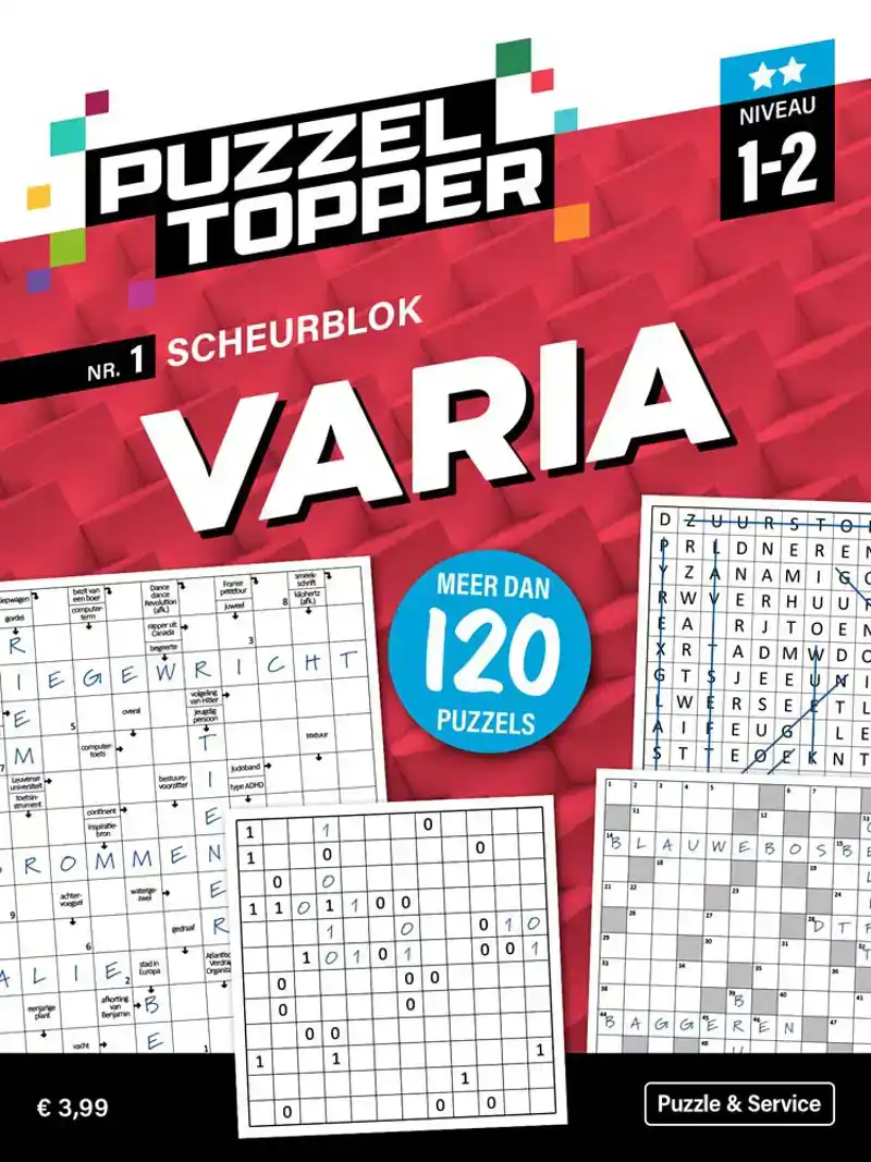 Puzzelblok Varia 1-2 punt nr.1 Puzzeltopper