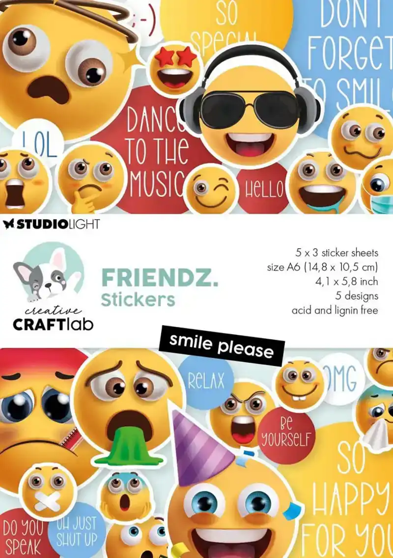 Creative Craftlab Stickers – Smile Please Friendz
