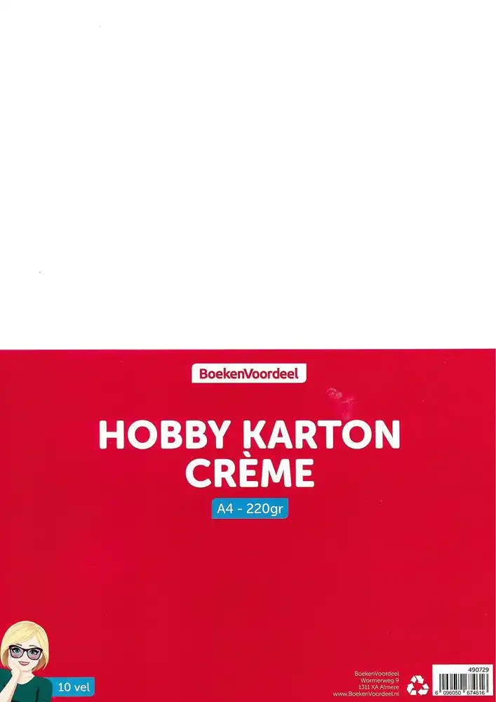 Emma's Hobbykarton Creme A4 10 vellen