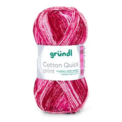 Cotton Quick Print 253 Fuchsia/ Cranberry/ Kersenroze 50gr
