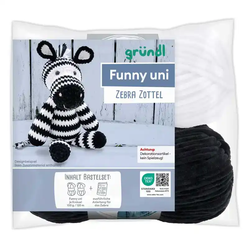 Haakpakket Funny uni Zebra