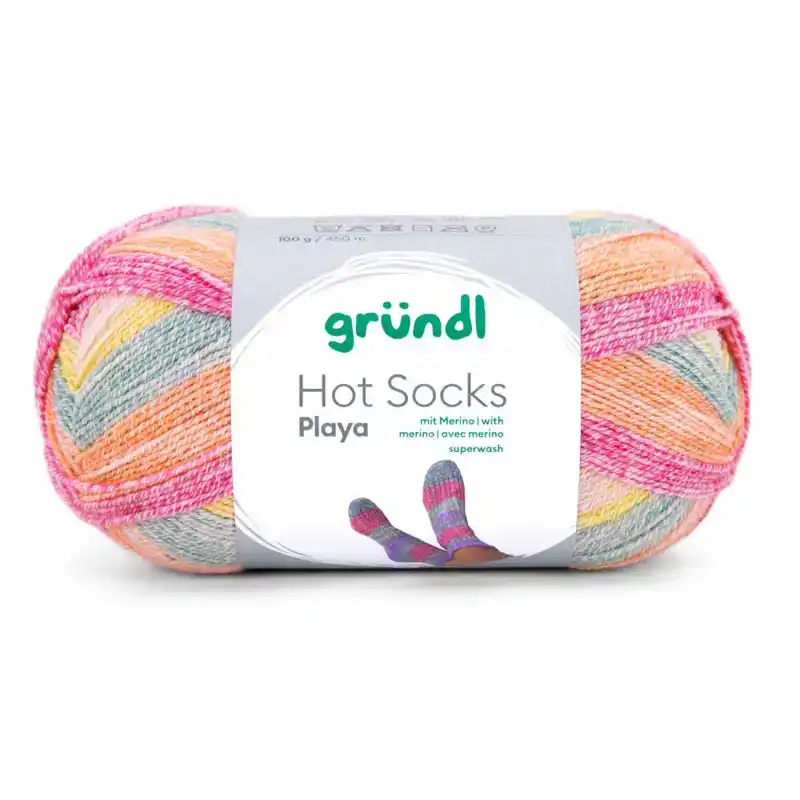 Hot Socks playa 05 oranje/geel/groen/roze