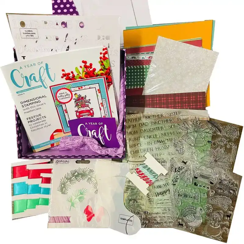 Crafters Companion A year of Craft Happy Holidays gift Box