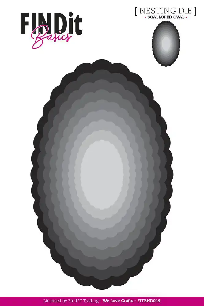 Find It Basics Nesting Dies Scalloped Oval