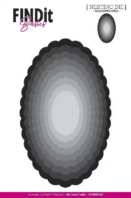 Find It Basics Nesting Dies Scalloped Oval