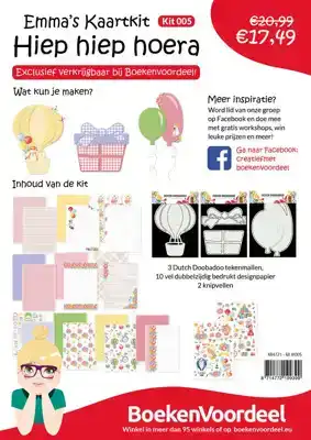 Emma's kaartenkit 005 Hiep hiep hoera Exclusief voor BoekenVoordeel