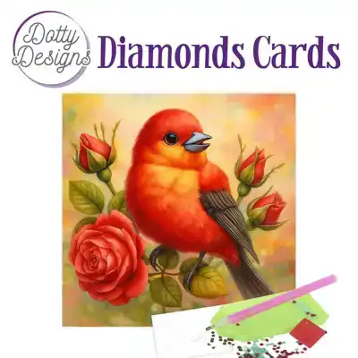 Dotty Designs Diamond Cards – Red Bird