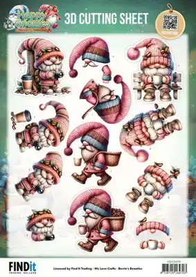 Berries Beauties Happy Gnomes Knipvelset Coffee & Clicks/ Sew Much Love