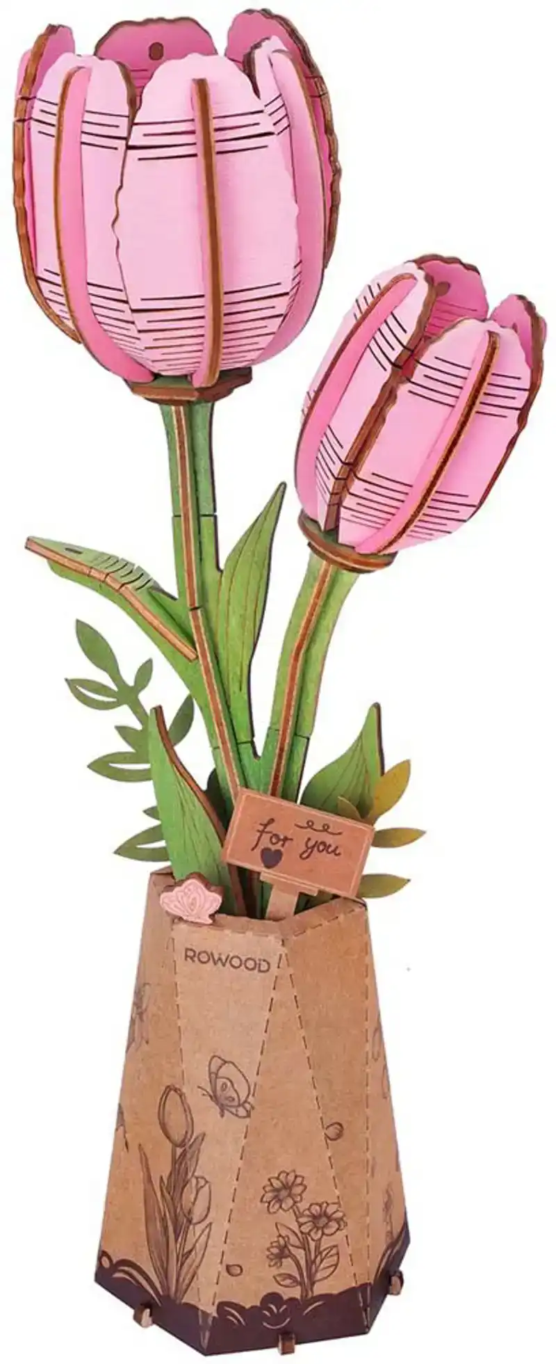 Robotime Pink Tulip - Roze Tulp