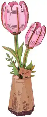 Robotime Pink Tulip - Roze Tulp