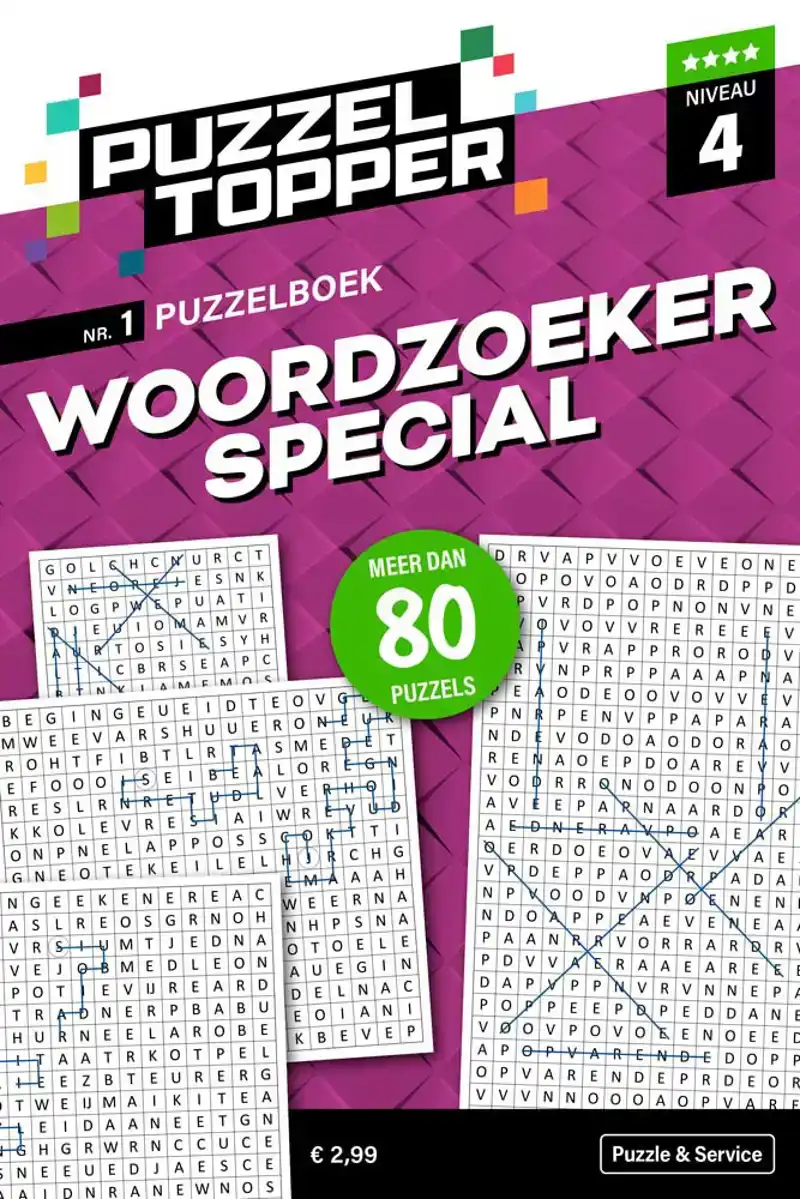 96 pag. woordzoeker special 4 stippen nr.1 puzzeltopper<br>