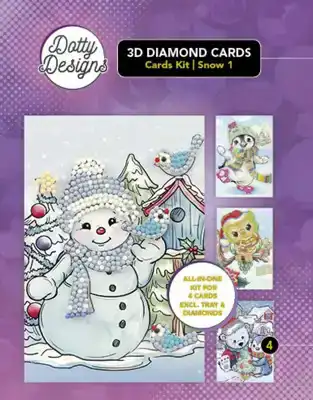 Dotty Designs Diamond 3D Cards Kit 04 Snow
