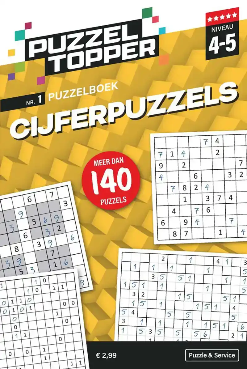 96 pag. cijferpuzzel 4-5 stippen nr.1 puzzeltopper