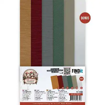 Linen Cardstock Pack Berries Beauties Whimsical Christmas 4K