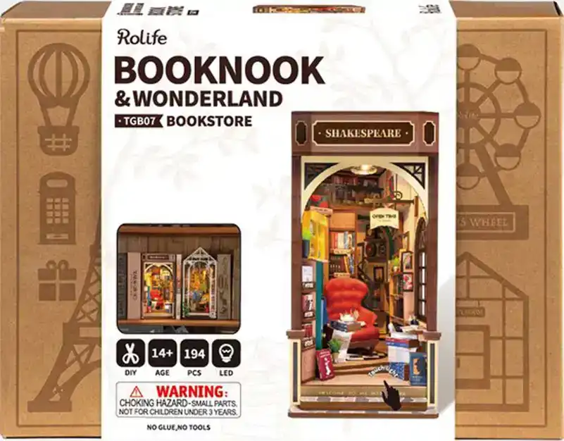 Robotime Book Nook Shakespeare's bookstore