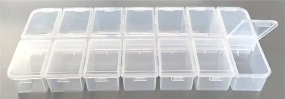 Opbergdoos 14 vaks per vak afsluitbaar