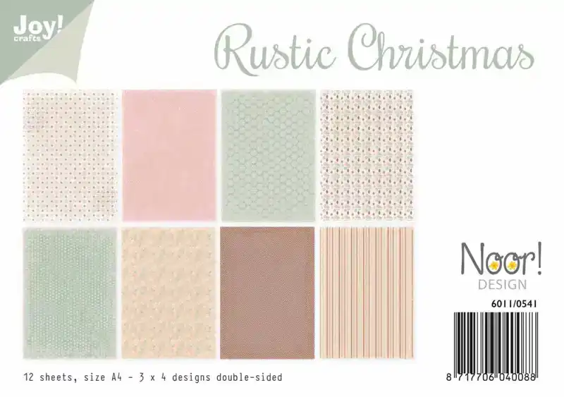 JOY papierset A4 design rustic christmas november