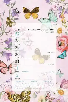 Weekblok vlinder getekend 2027