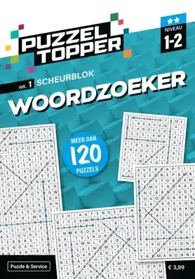 Puzzelblok woordzoeker 1-2 punt nr.1 Puzzeltopper
