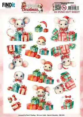 Berries Beauties a very furry christmas push out mouse