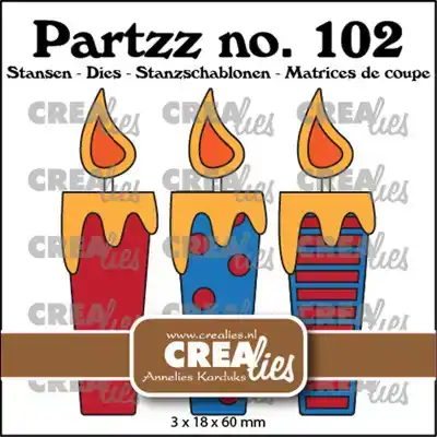 Crealies 3 kaarsen