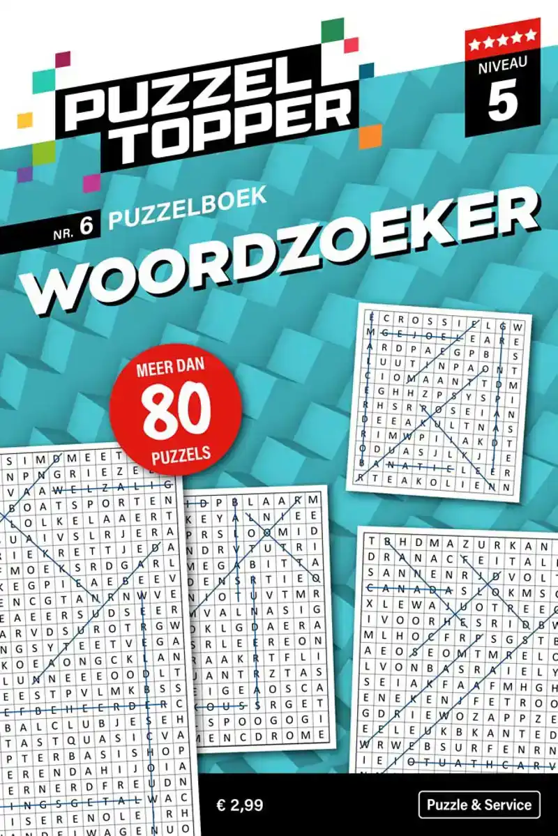 96 pag. woordzoeker 5 stippen nr.6 puzzeltopper<br>