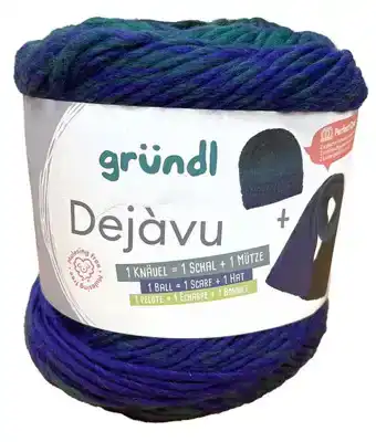 Dejavu 1 bol - 1 sjaal + muts Blauw groen verloop