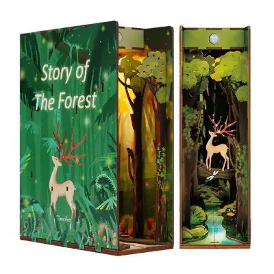 Tonecheer DIY Book Nook Story of The Forest Bookend