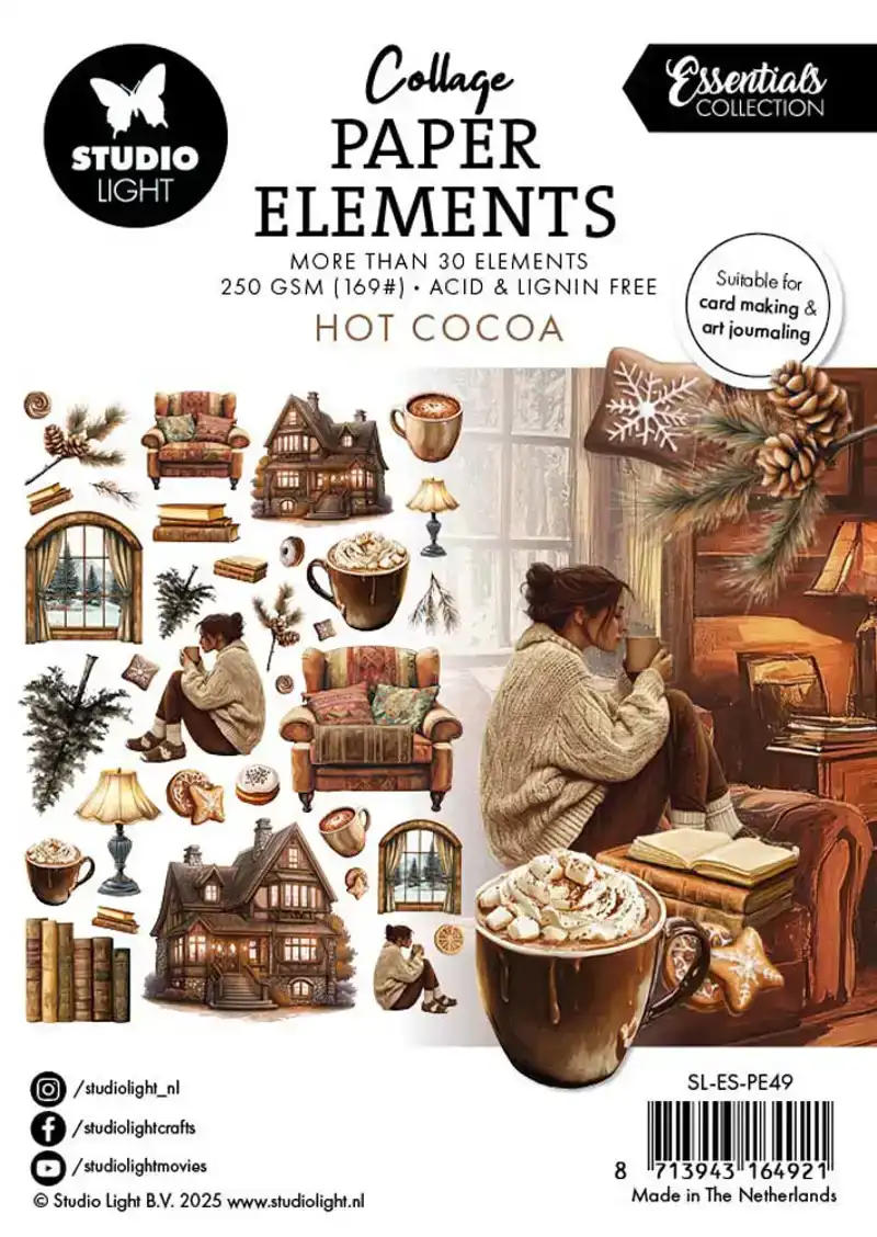 Studio Light Essentials Collage Paper Elements Hot Cocoa