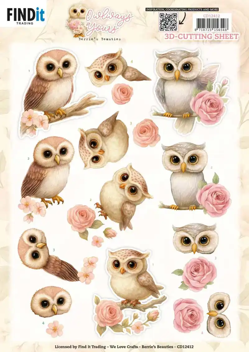 Berries Beauties knipvelset owlways yours whimsy/blossom