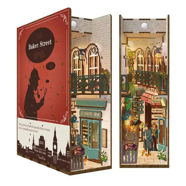 Tonecheer DIY Book Nook Baker Street Bookend
