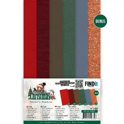 Linen Cardstock Pack Berries Beauties Good Old Christmas 4K