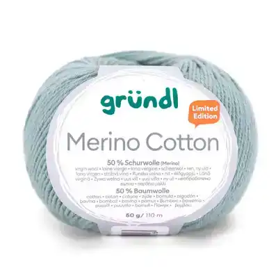 Merino katoen groen/blauw
