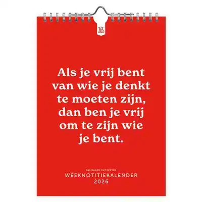 365 Dagen weeknotitiekalender 2026