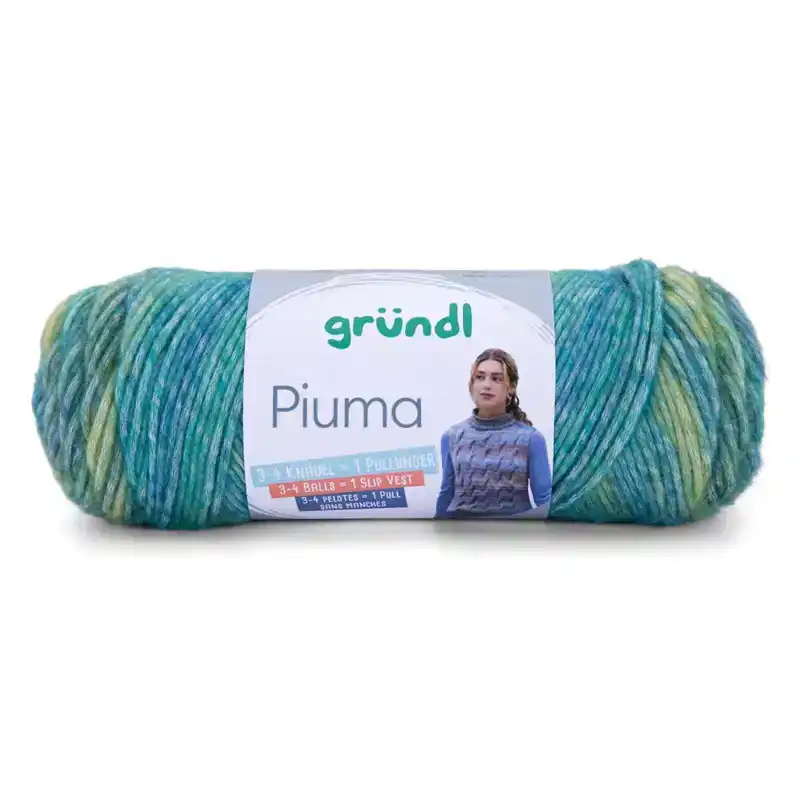 Grundl Piuma garen 09 blauw/groen