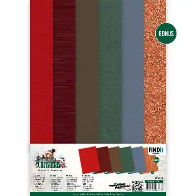 Linen Cardstock Pack Berries Beauties Good Old Christmas A4