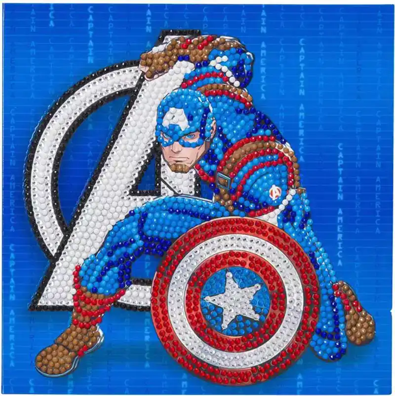Crystal Card kit Captain America 18x18cm