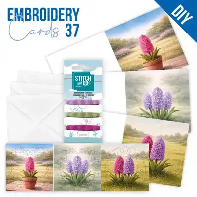 Stitch and Do Cards 37 Spring Hyacinth