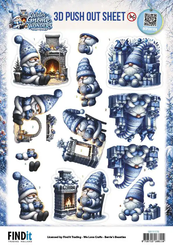 Berries Beauties 3D Pushoutvel Winter Gnome Wonders Winter Comforts