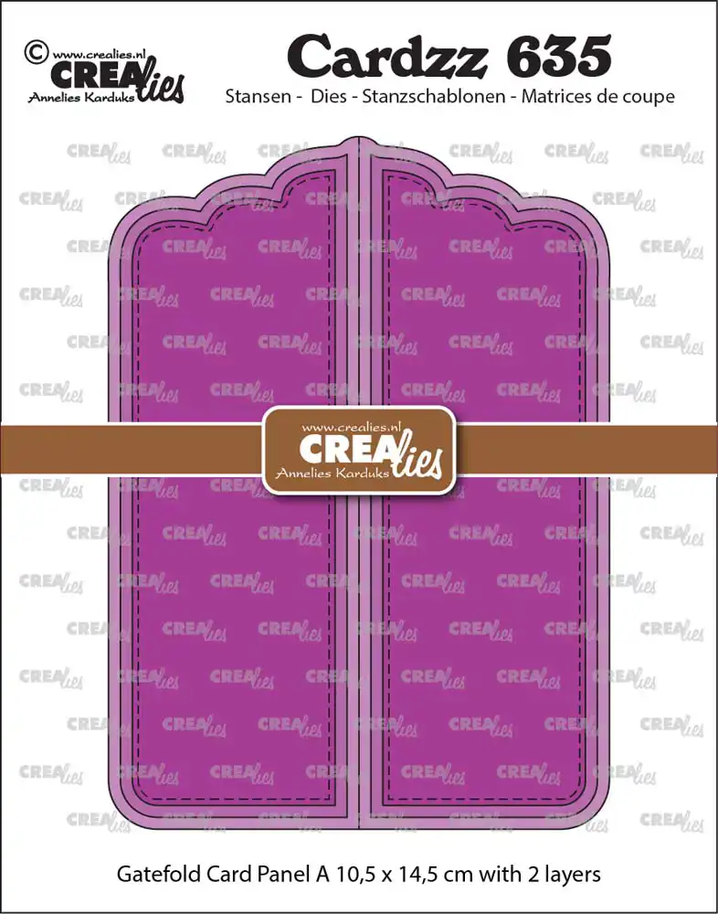 Crealies Cardzz Snijmal no. 635, Gatefold card Paneel A