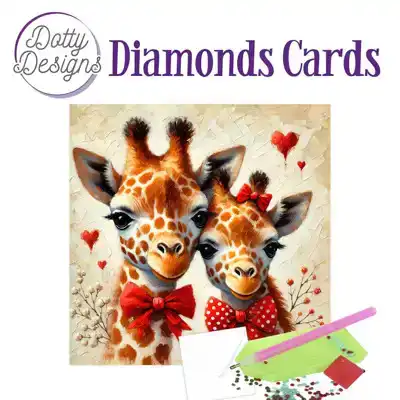 Dotty Designs – Diamond Cards 2 Giraffes in Love