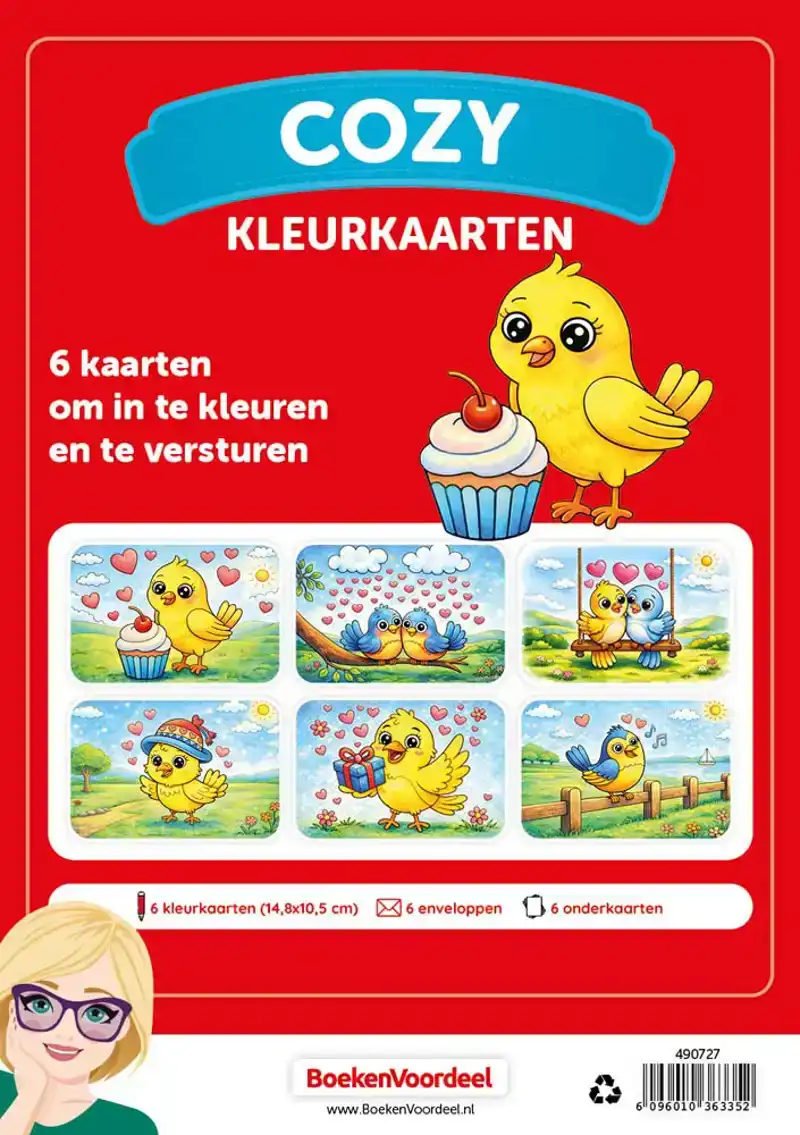 Cozy Kleurkaarten Schattige Eendjes