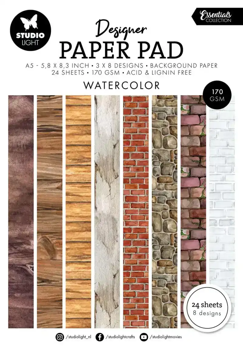 Studio Light designer paper pad watercolor essentials