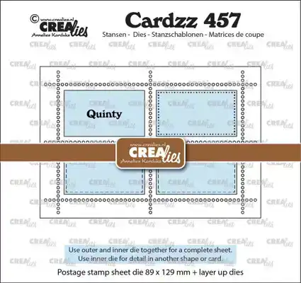 Crealies Cardzz rechthoekig postzegelvel Quinty