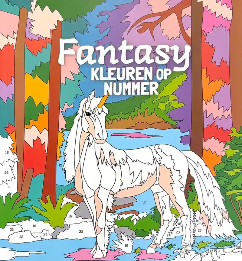 Kleuren op nummer Fantasy