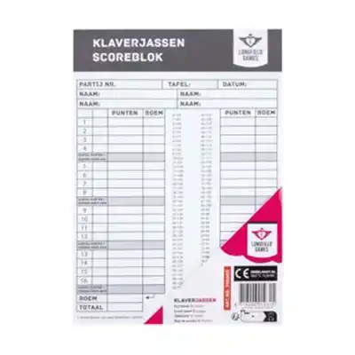 Klaverjassen Scoreblok