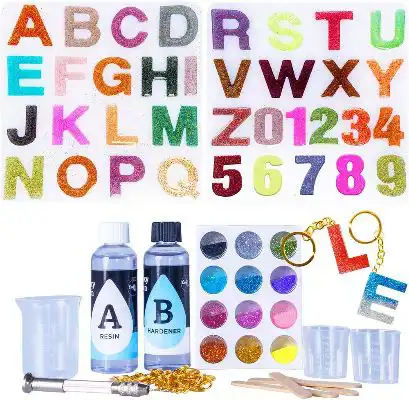 Epoxy Starterspakket Sleutelhanger Set Alfabet