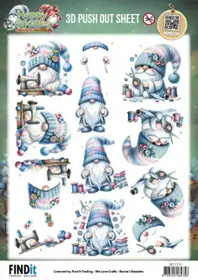 Berries Beauties Happy Gnomes 3D Pushoutvel Sew Much Love