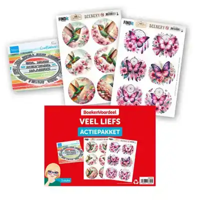 Actie Pakket Marianne Design Veel Liefs
